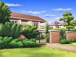 anime landscape building